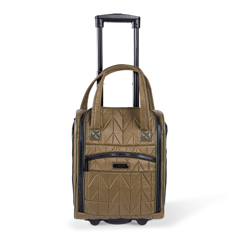 Ensemble de bagages en nylon à parachute matelassé en forme de V