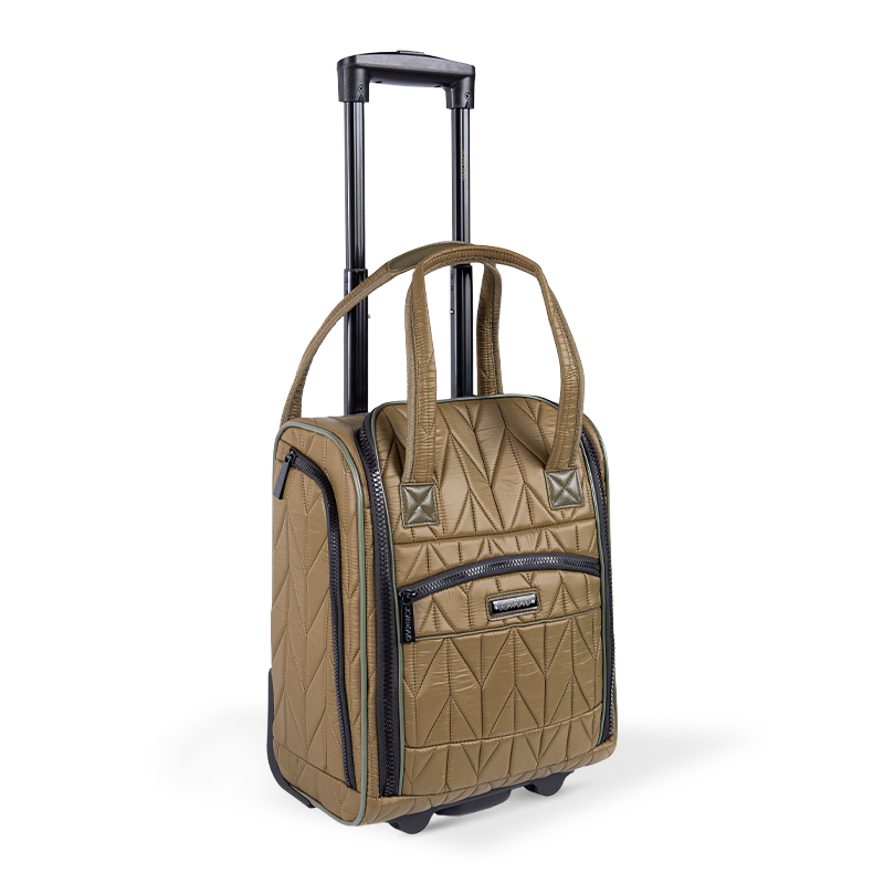 Ensemble de bagages en nylon à parachute matelassé en forme de V