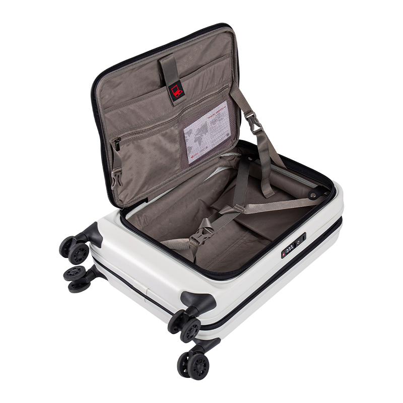 Blanc dure des bagages à main extensibles durs