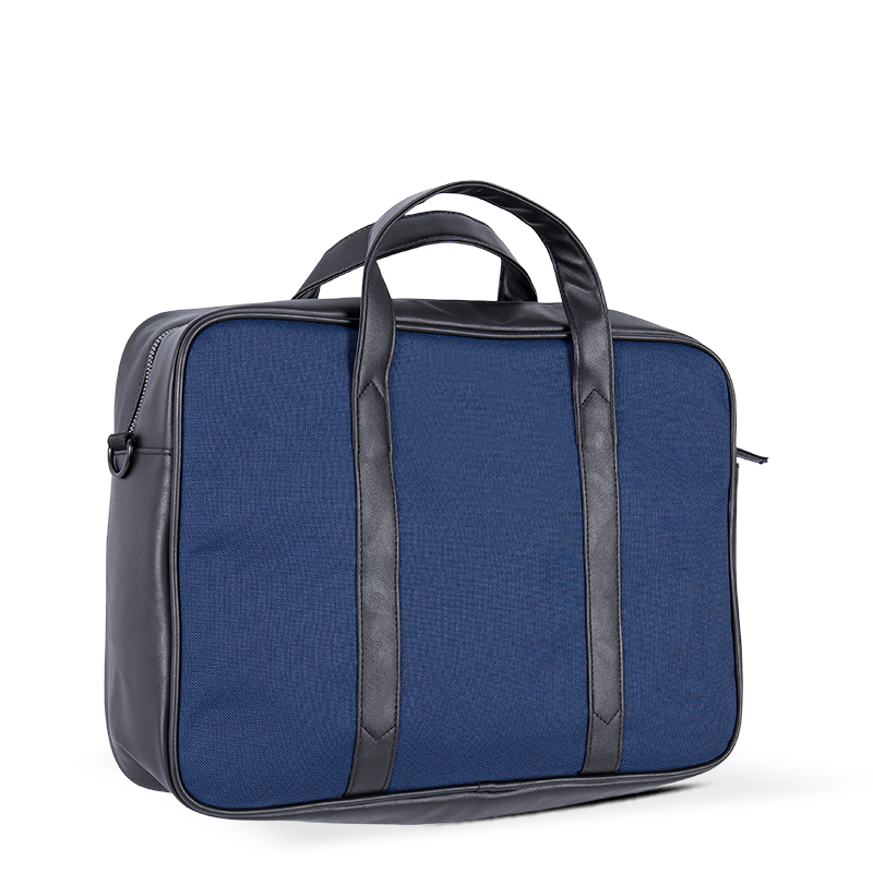 Misportation classique en cuir - nylon et coton avec accents en cuir - bleu